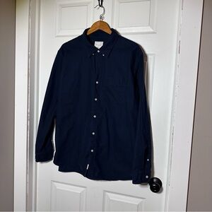 American Eagle Outfitters Dark Blue Casual Button‎ Down Shirt